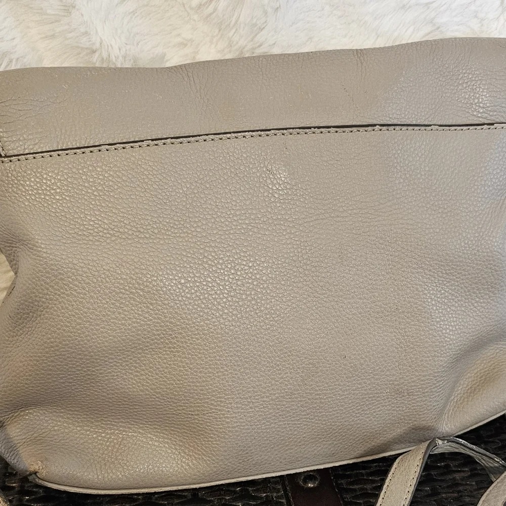 Tory Burch Gray Leather Crossbody Bag - Picture 11 of 13